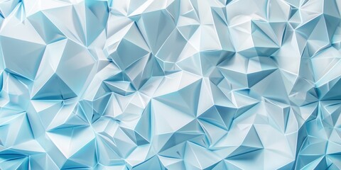 white blue futuristic geometric background, 3d rendering