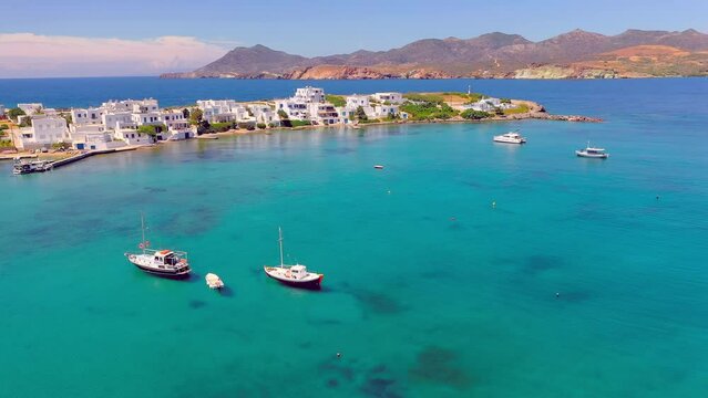 Greek island Milos. Greece travel sea landscape