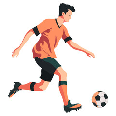 Football player flat art