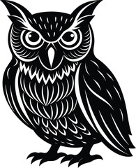 Owl Silhouette Vector Graphic Design
