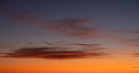 Twilight colored sky with clouds in very high resolution