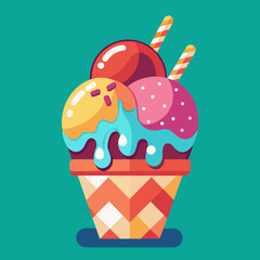 ice cream with chocolate