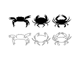 crab silhouette. good use for symbols, logos, mascots, icons, signs, web, or any design you want.