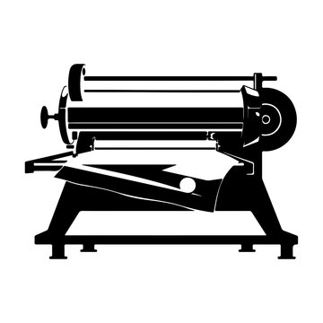 black vintage paper cutter machine clip art preview