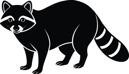 Raccoon silhouette vector illustration design