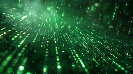 Abstract Green Light Trails Background