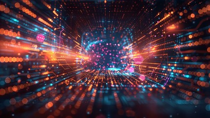 Obraz premium Futuristic Data Stream