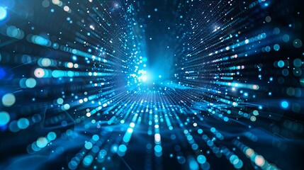 Naklejka premium Abstract Futuristic Light Burst