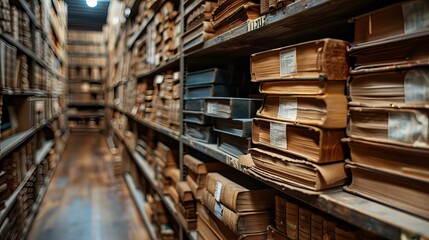Fototapeta premium Old Library Archive