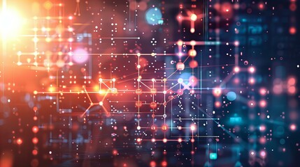 Obraz premium Abstract Technological Network Background