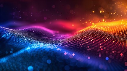 Obraz premium Abstract Vibrant Digital Wave