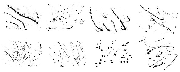 Naklejka premium Set of elements of paint ink splatter. Vector illustration