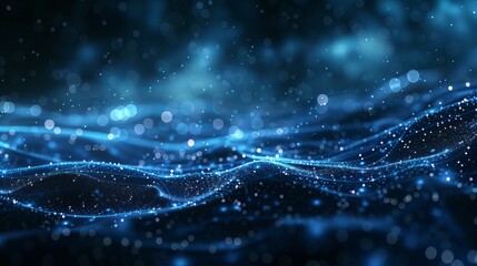 Abstract Digital Blue Waves