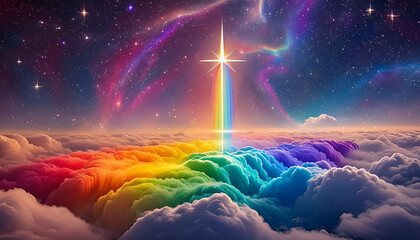 AI colorful cloud backgroun texture