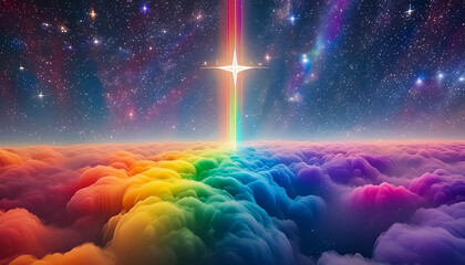 AI colorful cloud backgroun texture