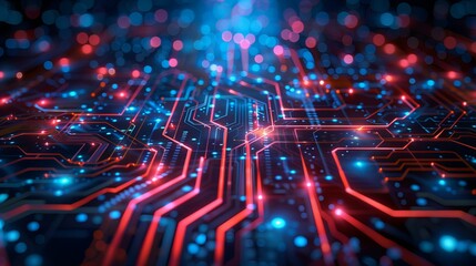 Futuristic Cyber Circuit Board