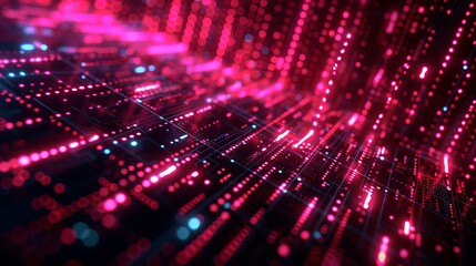 Obraz premium Abstract Digital Light Grid