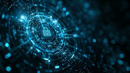 Obraz premium Digital Cybersecurity Concept