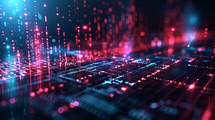 Fototapeta premium Abstract Digital Data Visualization