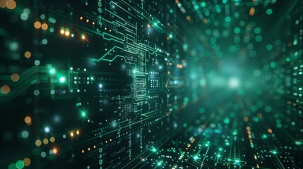 Futuristic Digital Data Stream