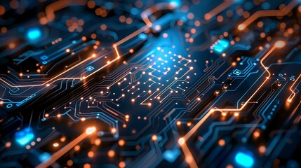 Obraz premium Abstract Circuit Board Pattern