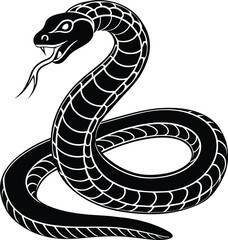 Fototapeta premium Snake silhouette vector illustration design 