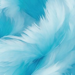 Obraz premium Stylish Cyan Soft Feathers Background