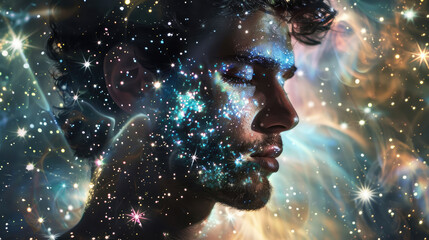 Astrological zodiac signs. Man in the image of a zodiac sign Virgo