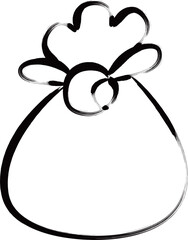 筆書きおでんの具単品アイコン　餅巾着