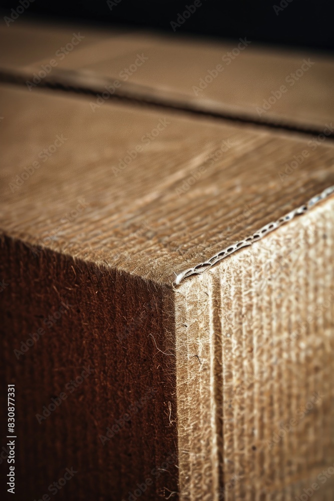 Poster detailed shot of cardboard on a flat surface. suitable for various design projects