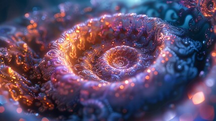 Obraz premium Close Up of Spiral Shaped Object