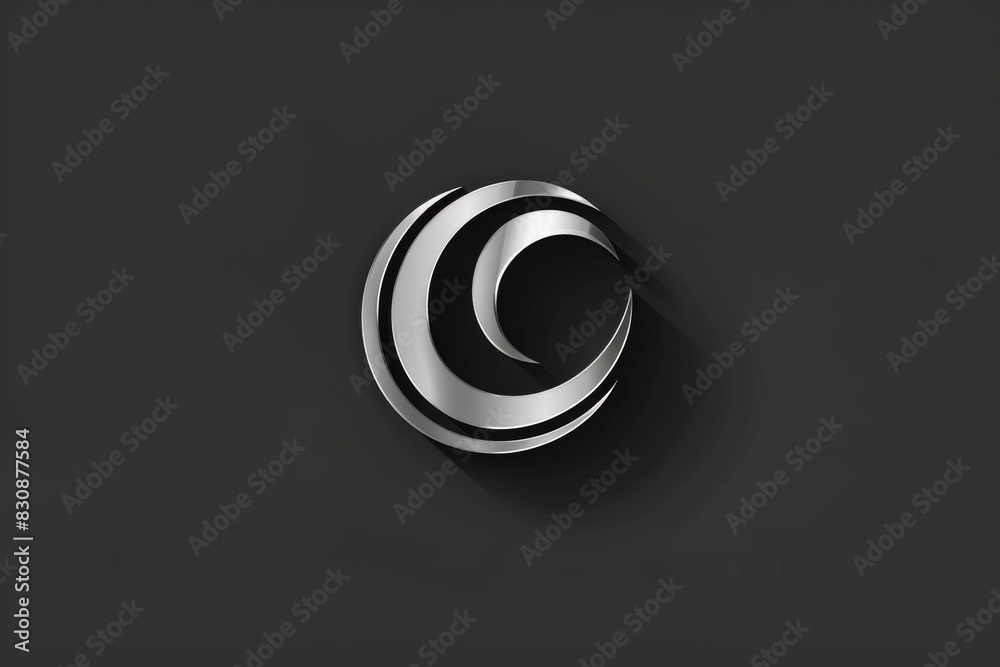 Fototapete a black and white photo of a circular object. suitable for various design projects