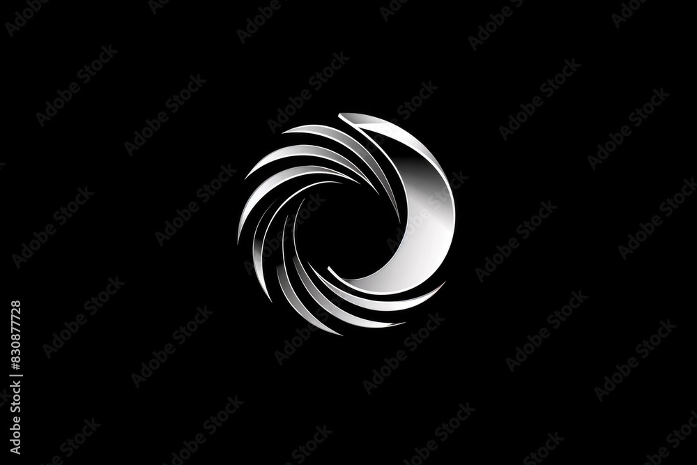 Aufkleber A black and white photo of a circular object. Suitable for various design projects