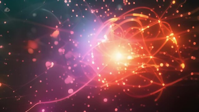 A visualization of the strong nuclear force which binds quarks and gluons together in the plasma state.