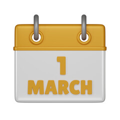 1 March 3d icon