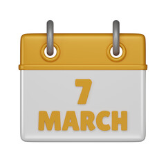 7 March 3d icon