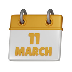 11 March 3d icon