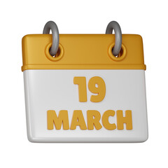 19 March 3d icon