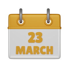 23 March 3d icon