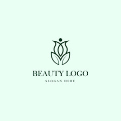 Beauty salon logo. Cosmetics, make-up and beauty salon logo.
