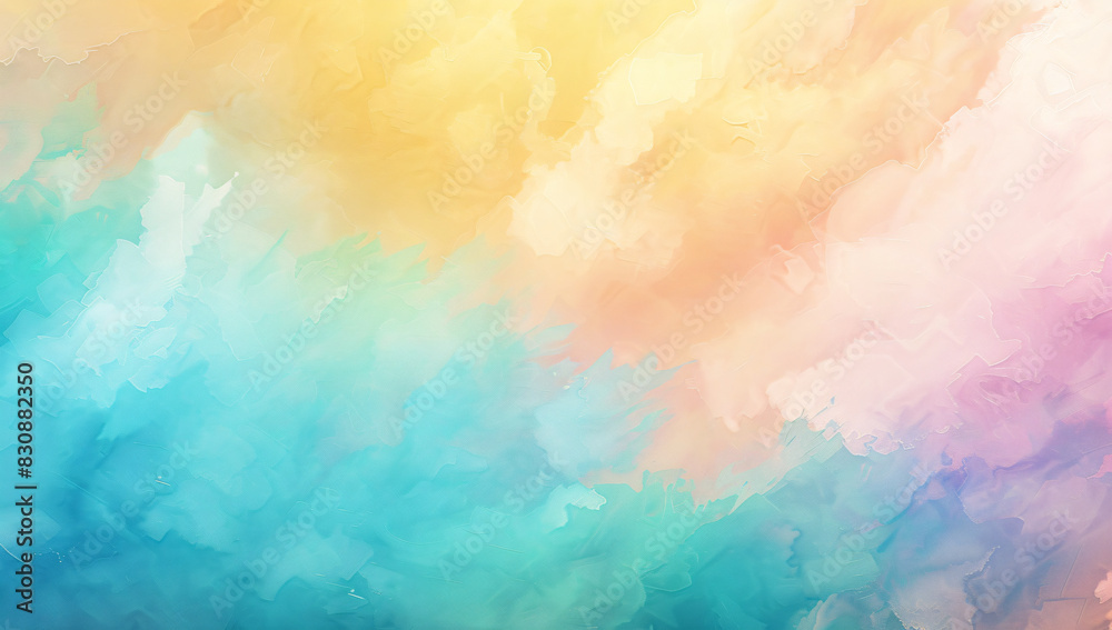Wall mural Abstract background with soft pastel colors, in the style of oil painting. The image is a vibrant and colorful abstract digital art - Wall murals