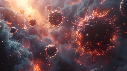 Captivating Cosmic Explosion A Surreal Inferno of Celestial Energy and Power