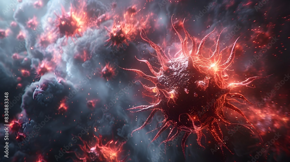 Poster captivating fiery explosion dramatic and powerful visual representation of energy and chaos