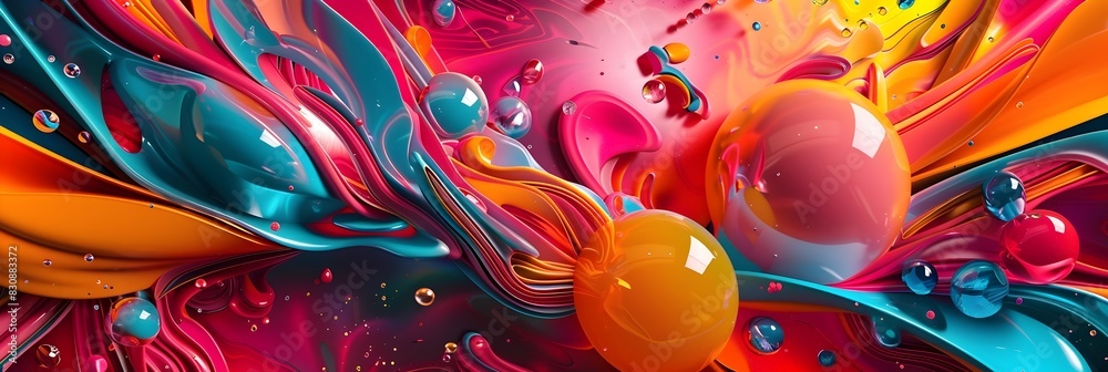 Leinwandbilder captivating fluid dynamics a mesmerizing explosion of color and shape