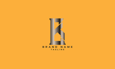 BK, KB, Abstract initial monogram letter alphabet logo design