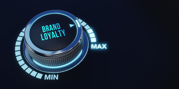 Brand Loyalty Marketing Branding Office Working Accounting Concept. 3d illustration