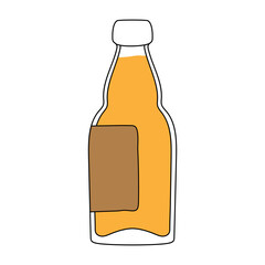 Cheer up friend. Glass of beer isolated vector illustration, minimal design. 