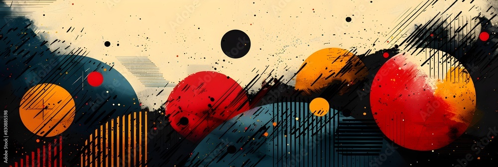 Aufkleber cosmic wonderscape abstract surreal digital art exploring the depths of the universe