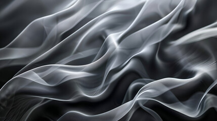 Obraz premium White and black transparent wave fabric abstract background, Elegant abstract background design with space for your text, abstract background with some smooth lines in it 