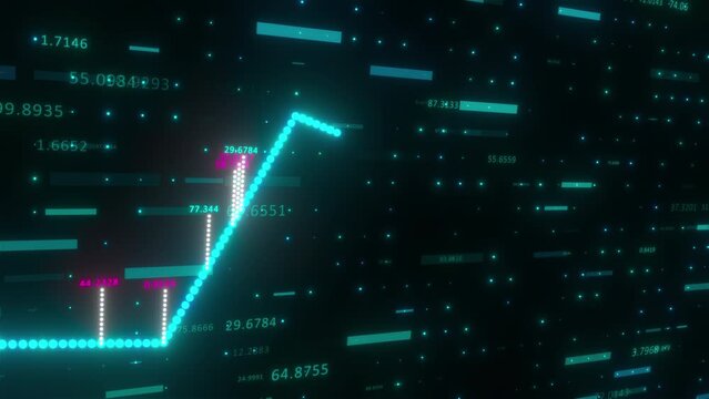 Stock market chart. Computer generated 3d render